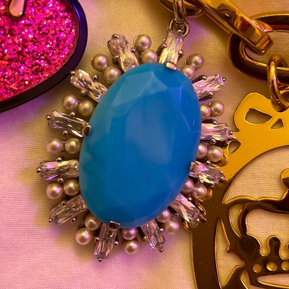 Vintage XL glitter Juicy Couture charm necklace RARE mint Y2K LARGE charms - Picture 7 of 17